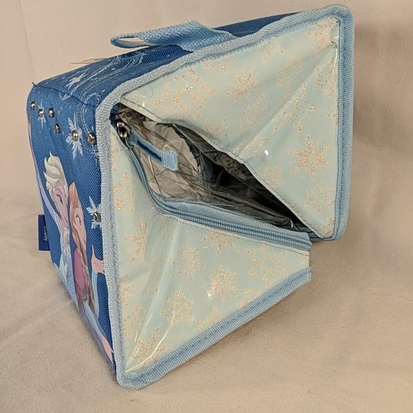 Thermos Frozen Lunch Bag Ice Cube Box Elsa Ana Olaf NEW NWT PVC FREE Blue Girl's - Picture 5 of 15